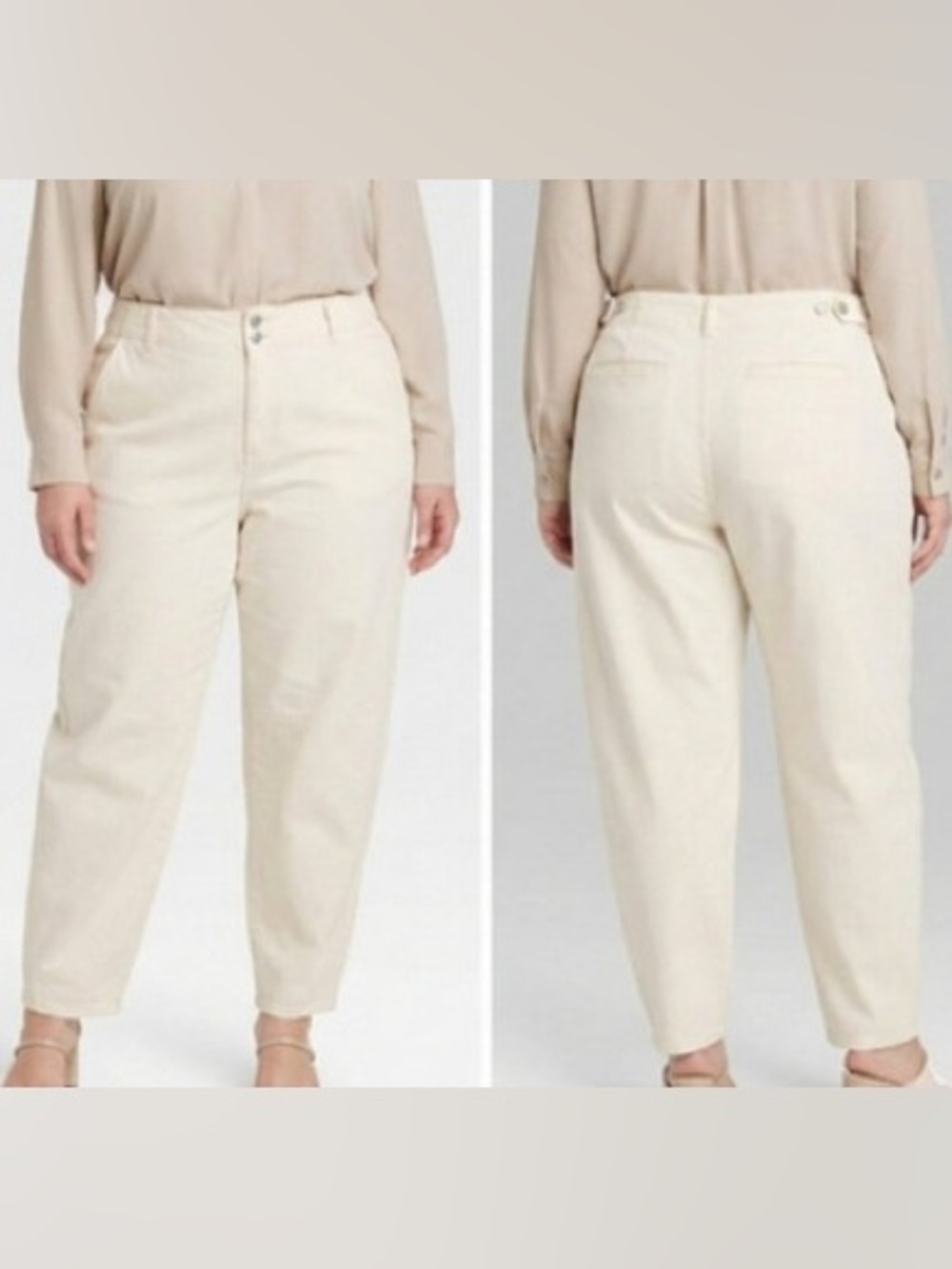 Ava & Viv Cream Trouser Jeans Size 17